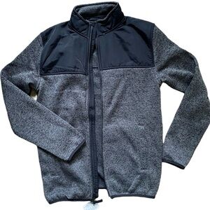 Children’s Place Boys Sweater Fleece Trail Jacket Black Size XXL/16
